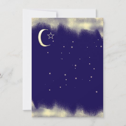 Moon and Star Invitation Birthday Anniversary (Vorderseite)