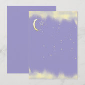 Moon and Star Invitation Birthday Anniversary (Vorne/Hinten)