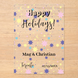 Moon and stars. acryleinladungen