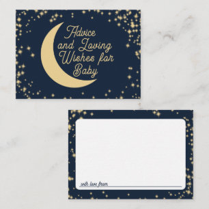 Moon and Stars Advisor Cards for Baby Hinweiskarte