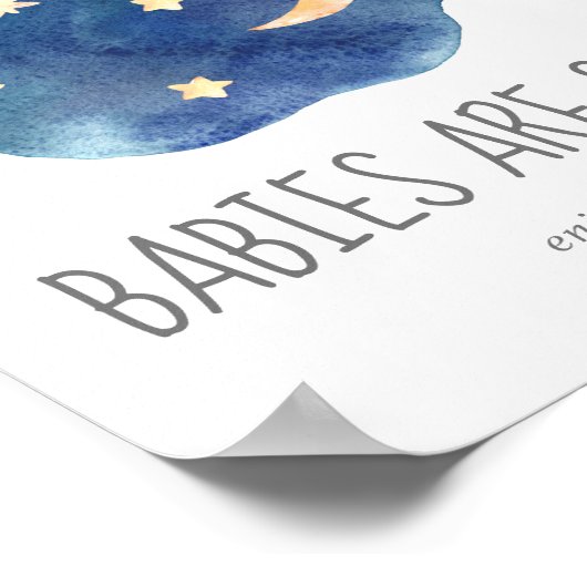 Moon and Stars Babies sind süß Genießen Sie eine L Poster (Ecke)