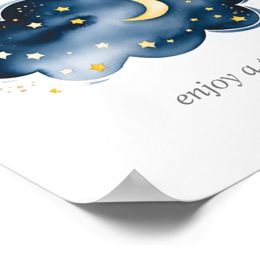 Moon and Stars Babies sind süß Genießen Sie eine L Poster (Ecke)