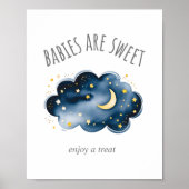 Moon and Stars Babies sind süß Genießen Sie eine L Poster (Vorne)