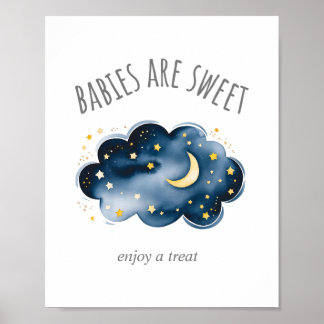 Moon and Stars Babies sind süß Genießen Sie eine L Poster