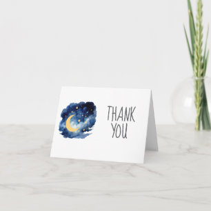 Moon and Stars Baby Danke Karte