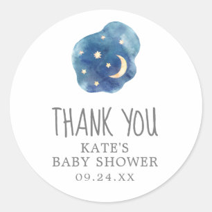 Moon and Stars Baby Dusche Danke, dass du Sticker 