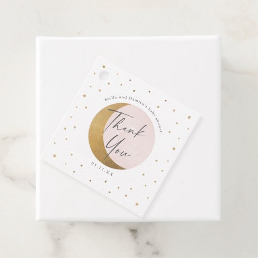 Moon and stars Baby Dusche Danke Geschenkanhänger (Beispiel)