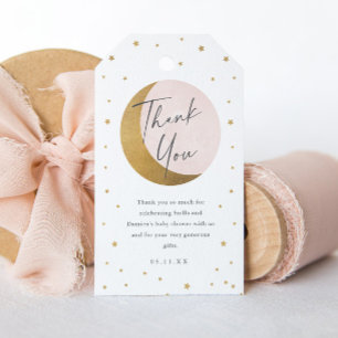 Moon and stars Baby Dusche Danke Geschenkanhänger