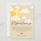 Moon and Stars Baby Dusche Foto Danke Karte (Vorderseite)