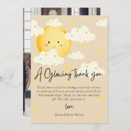 Moon and Stars Baby Dusche Foto Danke Karte