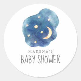 Moon and Stars Baby Dusche Umschlag Aufkleber