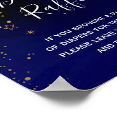 Moon and stars Baby Dusche Windel Raffle Schild (Ecke)