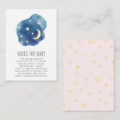 Moon and Stars Baby Girl Books for Baby Begleitkarte (Vorne/Hinten)