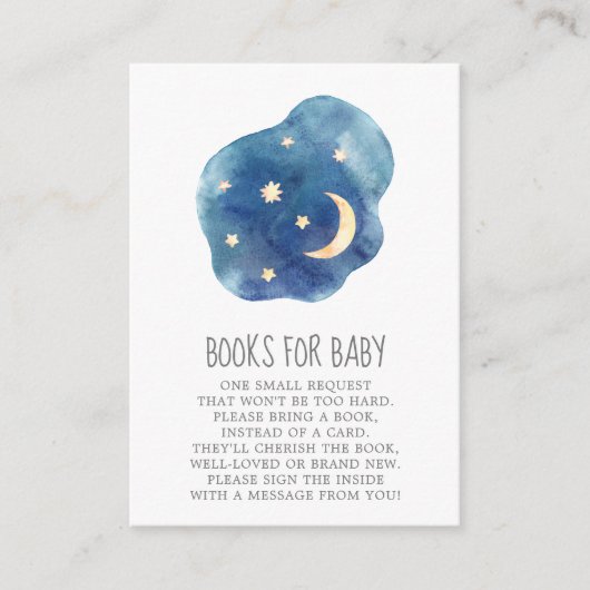 Moon and Stars Baby Girl Books for Baby Begleitkarte (Vorderseite)