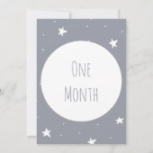Moon and stars Baby Milestone Cards Einladung (Vorderseite)