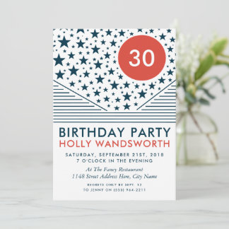 Moon and Stars, Blood Orange, Geburtstagsparty Einladung