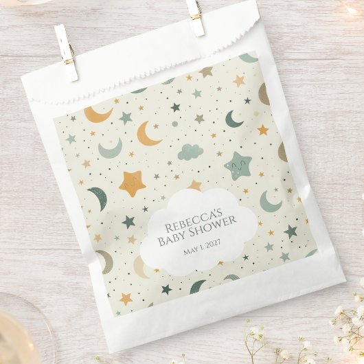 Moon and Stars Boho Baby Adoption Dusche Geschenktütchen