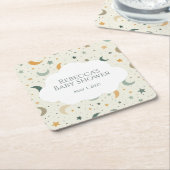 Moon and Stars Boho Baby Adoption Dusche Rechteckiger Pappuntersetzer (angewinkelt)