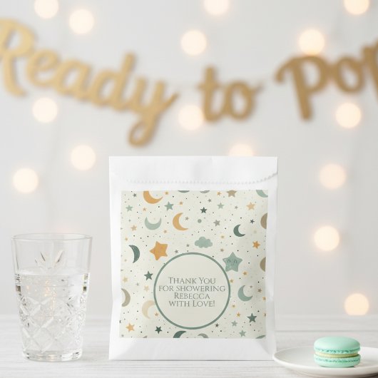 Moon and Stars Boho Baby Adoption Shower Geschenktütchen