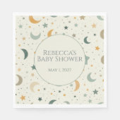 Moon and Stars Boho Baby Adoption Shower Serviette (Vorderseite)