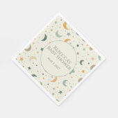 Moon and Stars Boho Baby Adoption Shower Serviette (Ecke)