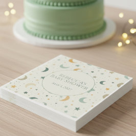 Moon and Stars Boho Baby Adoption Shower Serviette