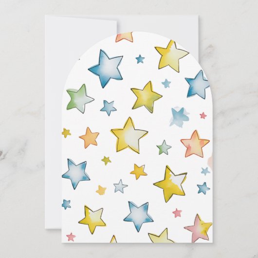 Moon and Stars Boy Baby Shower Einladung (Rückseite)