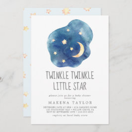 Moon and Stars Boy Twinkle Twinkle Little Star Einladung