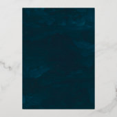 Moon and Stars Celestial Starsign Golden Wedding Folieneinladung (Rückseite)