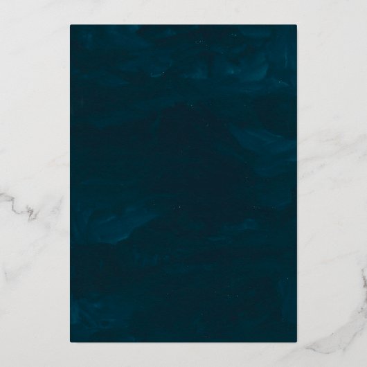 Moon and Stars Celestial Starsign Golden Wedding Folieneinladung (Rückseite)