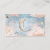 Moon and stars Diaper Raffle Baby Dusche Begleitkarte (Rückseite)