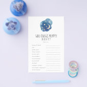 Moon and Stars, die Mommy Best Trivia Game kennen Flyer (Einzeln)