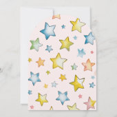 Moon and Stars Es ist eine Mädchendusche, die einl Einladung (Rückseite)