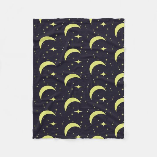 Moon and Stars Fleece Blanket (Vorderseite)