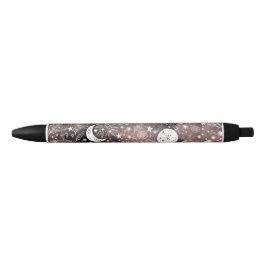 Moon and Stars Floral Galaxy Pen Kugelschreiber