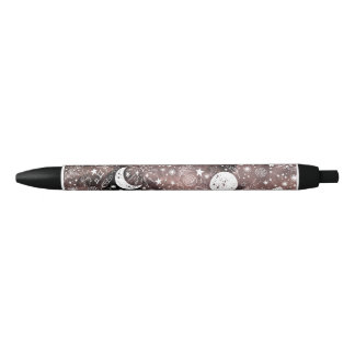 Moon and Stars Floral Galaxy Pen Kugelschreiber