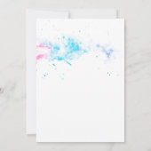 Moon and Stars Girly 1. Geburtstag Einladung (Rückseite)