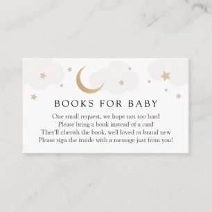 Moon and Stars Gray Books for Baby insert card