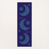 Moon and stars in a blue glitter look - Relax!  Yogamatte (Vorderseite)