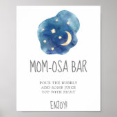 Moon and Stars Kinderdusche Mama-osa-Bar Zeichen Poster (Vorne)