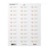 Moon and Stars Modernes Script - Gold und Rosa Lab (Vorne)