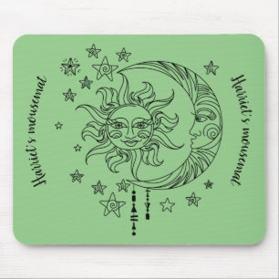 Moon and Stars mousemat - kann personalisiert werd Mousepad