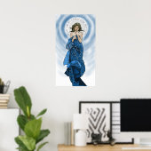 Moon and Stars Mucha redo Poster (Heimbüro)