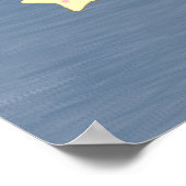 Moon and Stars Niedlich Elephant Baby Boy Dusche Poster (Ecke)