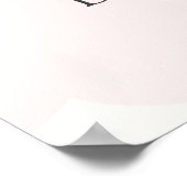 Moon and Stars Pink Baby Dusche Begrüßungszeichen Poster (Ecke)