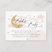 Moon and Stars Rosa Buchungsanfrage Kinderdusche Begleitkarte (Vorderseite)