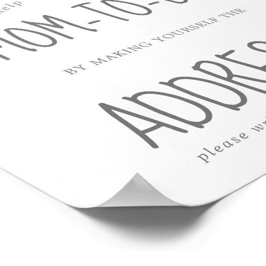 Moon and Stars Shower Address a Envelope Sign Poster (Ecke)