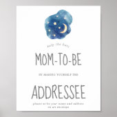 Moon and Stars Shower Address a Envelope Sign Poster (Vorne)