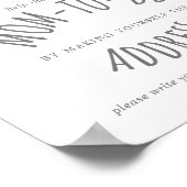 Moon and Stars Shower Address a Envelope Sign Poster (Ecke)