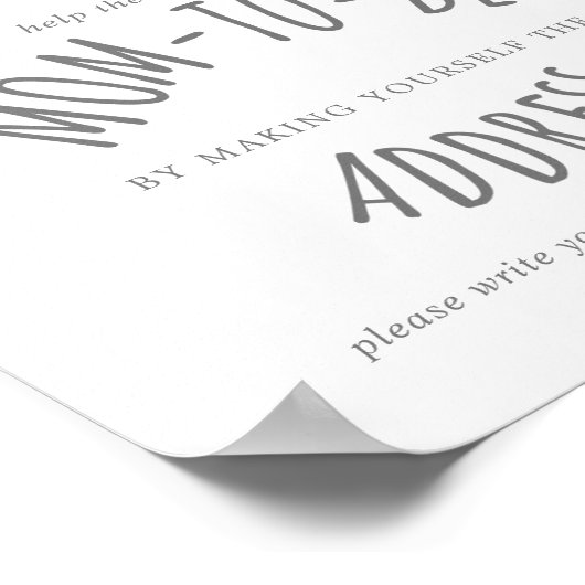 Moon and Stars Shower Address a Envelope Sign Poster (Ecke)